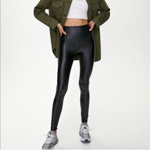 Wilfred Free Daria Faux Leather Leggings Black